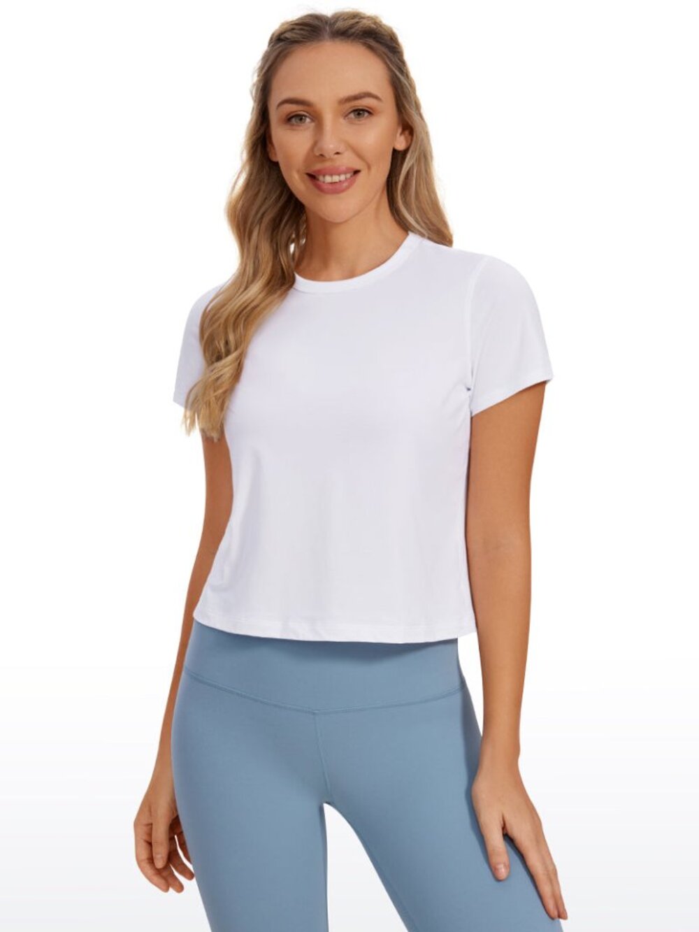 Pima Cotton Classic-Fit Cropped Short Sleeve